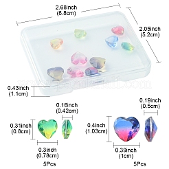 10 Stück facettierte K2-Glas-Strass-Cabochons im 9-Stil&nbsp;GGLA-FS0001-02