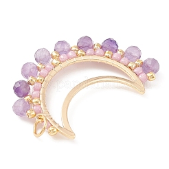 Natürliche Amethyst facettierte runde Anhänger&nbsp;PALLOY-MZ00169-05