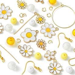 DIY-Set zum Herstellen von Ohrhängern aus Emaille-Legierung und Acrylperlen&nbsp;DIY-FS0006-31