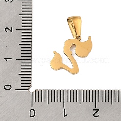 Colgantes de acero inoxidable 304 con temática navideña&nbsp;STAS-R007-01Z-G