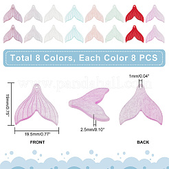 64 ciondolo in acetato di cellulosa (resina) opaco a 8 colori&nbsp;RESI-PH0001-76