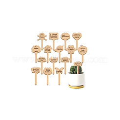 15 etiqueta de planta de madera de 15 estilos.&nbsp;WOOD-WH0133-031