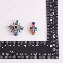 10 pz 10 stili ciondoli a gabbia di perline placcati color arcobaleno&nbsp;FIND-SZ0002-55