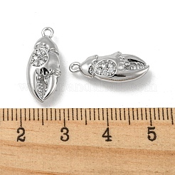 Pendenti in zirconi cubici trasparenti in micro pavè di ottone&nbsp;KK-H460-32P