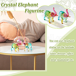 Decorazioni espositive in acrilico a forma di elefante&nbsp;DJEW-WH0015-129A