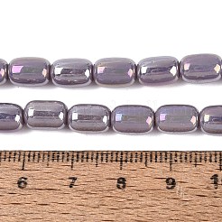 Chapelets de perles en verre opaque électrolytique&nbsp;EGLA-Q132-03B-C04