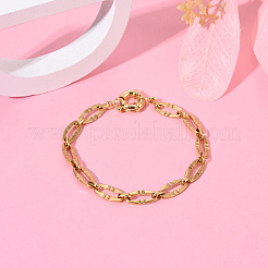 304 Edelstahl-Armbänder mit ovalen Gliederketten&nbsp;X-BJEW-JB06101-01