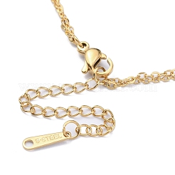 Bracelet multibrins double couche en acier inoxydable 304 avec chaînes câble et satellite&nbsp;BJEW-E092-03G