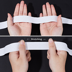 5 Yard rutschfestes elastisches Silikon-Greifband aus Polyester für Kleidungsstück-Nähprojekte&nbsp;FIND-WH0152-138A-01