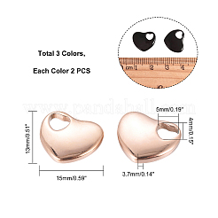 Pendentifs vierges estampés en acier inoxydable 304 avec placage sous vide PVD&nbsp;STAS-UN0003-62