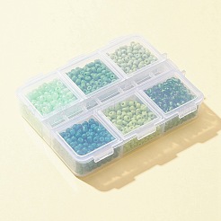 1068 Stück 6-Stil Backfarbe undurchsichtige Farben Glas Saatperlen&nbsp;SEED-FS0001-03