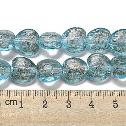 Chapelets de perles vernissées de sable d'or manuels&nbsp;LAMP-L079-04A