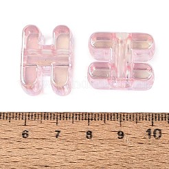 Cuentas europeas de acrílico transparente chapado en uv&nbsp;OACR-M027-02H-01