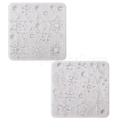 2 stücke 2 arten schneeflocke serie diy silikon ornamente anhänger formen&nbsp;SIMO-TA0001-13
