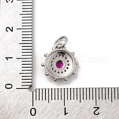 Breloques en laiton avec zircone cubique de micro pave&nbsp;KK-U033-22P-01