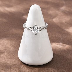 Bagues en laiton avec micro pavé de zircone cubique pour femmes&nbsp;RJEW-B153-01P