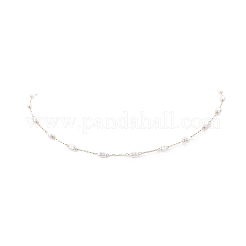 Halskette mit Glasperlengliedern&nbsp;NJEW-JN04252