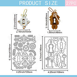 Vintage-Schlüssel und Schloss-Stanzschablonen aus Kohlenstoffstahl&nbsp;DIY-WH0309-3485