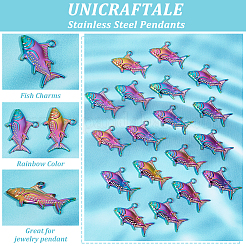 20 pz placcatura ionica (ip) ciondoli in acciaio inossidabile 304&nbsp;STAS-UN0049-90