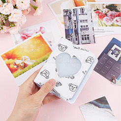 Mini album photo en pvc de 3 pouce avec fenêtre en forme de cœur&nbsp;AJEW-WH0324-86B