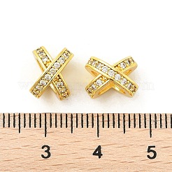 Perline zirconi micro pave  in ottone&nbsp;KK-P297-06G