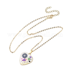 7 collier pendentif en alliage imprimé&nbsp;NJEW-JN05515