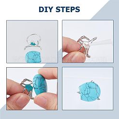 2 Stück verstellbare Fingerringkomponenten aus Messing&nbsp;FIND-HS0001-01P