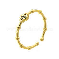 2 pz 2 stili ottone micro pavé zirconi cubici anelli polsino per le donne&nbsp;RJEW-S399-03G