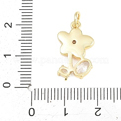 Colgante micropavé cubic zirconia de latón&nbsp;KK-F938-29G-02D