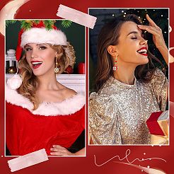 DIY-Set zur Herstellung von Ohrringen mit Weihnachtsmotiv&nbsp;DIY-SC0022-80