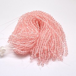 Nachzuahmen österreichischen Kristall Doppelkegel Glasperlen Stränge&nbsp;GLAA-F029-3x3mm-15