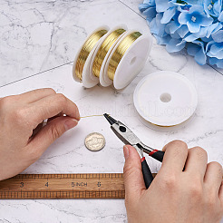 Fil de bijoux en cuivre rond&nbsp;CWIR-YS0001-01G