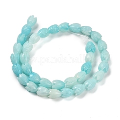 Brins de perles sculptées teintées en coquillage synthétique&nbsp;SHEL-K007-08B-02