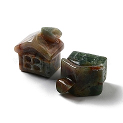 Aus natürlichen und synthetischen Edelsteinen geschnitzte Hausfiguren&nbsp;DJEW-P015-01