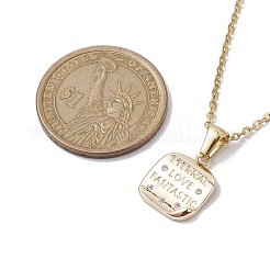 Collana con pendente in ottone con zirconia cubica&nbsp;NJEW-JN04690-02