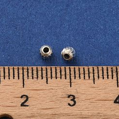 925 perline distanziatrici rotonde ondulate in argento sterling&nbsp;STER-K178-02B-S