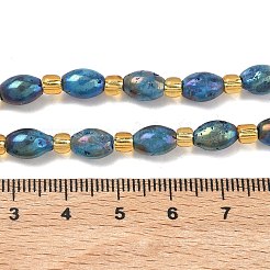 Galvanisierte natürliche Druzy Geode Kristallperlen Stränge&nbsp;G-G459-03B-07
