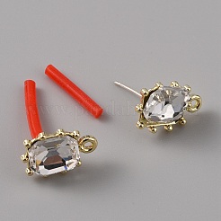 Boucles d'oreilles en alliage avec strass&nbsp;FIND-WH0120-25C-01