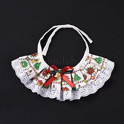 Bandane di pizzo natalizio per animali domestici di stoffa&nbsp;AJEW-D051-02