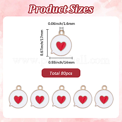 Colgantes de esmalte de aleación 80pcs&nbsp;ENAM-SC0007-69