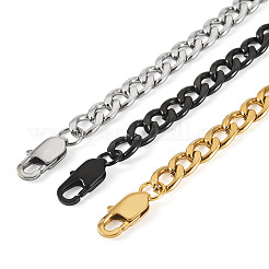 3 stücke 3 arten 304 edelstahl cuban link kette armbänder&nbsp;BJEW-TAC0062