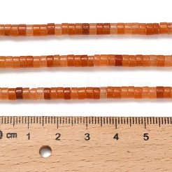 Chapelets de perles en aventurine rouge naturelle&nbsp;G-Z110-A10-2x4mm-03