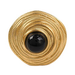 Anelli rotondi in pietra mista naturale&nbsp;RJEW-Q822-17G