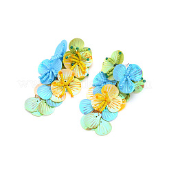Pendientes colgantes con cuentas de semillas de vidrio y aleación de flores&nbsp;FS-WGCF6D7-01