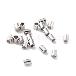 Perline distanziatrici in argento sterling rodiato anti-ossidazione 925 tubo&nbsp;STER-Z006-01C-P