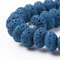Brins de perles de pierre de lave naturelle&nbsp;G-F671-01A-05