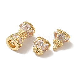 Perlas de circonio cúbico transparente pavé de latón chapado en rack&nbsp;KK-M285-11G