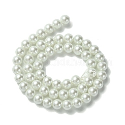 Fili di perle rotonde di perle di vetro tinto ecologico&nbsp;HY-A002-8mm-RB001