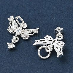Pendentifs en laiton zircon cubique transparent&nbsp;CU-CBAB0CF-22S