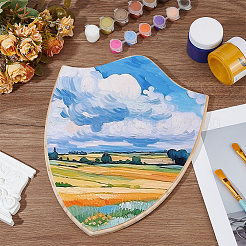 Kiefernholzschild für Bastelbedarf&nbsp;DIY-WH0671-056